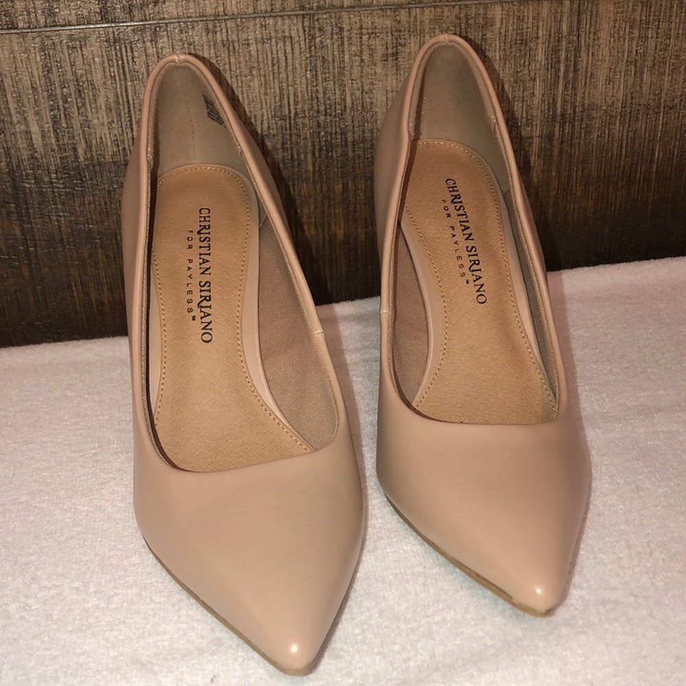 Brand new Christian Siriano nude heels